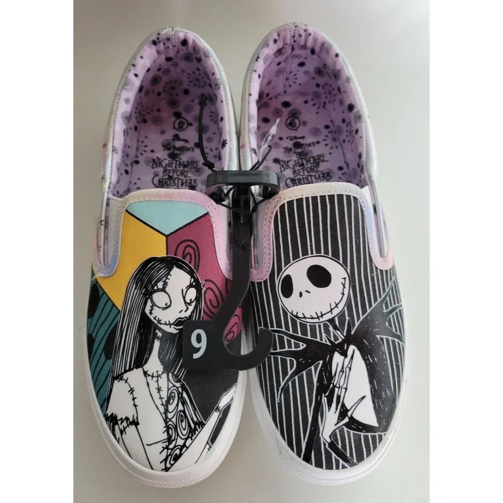 NWT Disney Ground Up Nightmare Before Christmas Sneakers Jack‎ Sally Sz 6